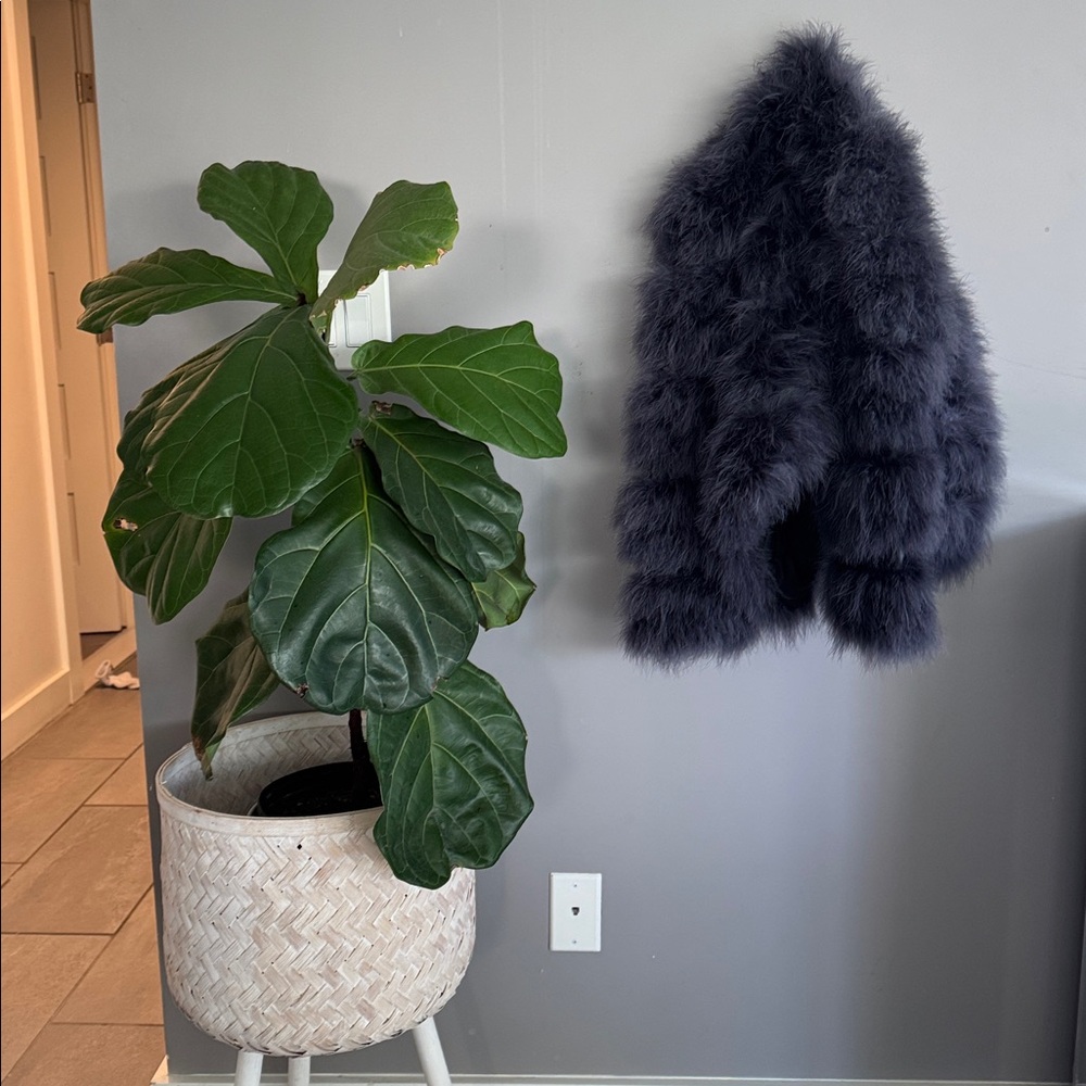 Luxurious Ostrich Feather Jacket for Women